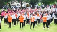 Lomba Senam Bersama dan Apresiasi untuk Para Atlet Warnai Haornas ke 42 Kabupaten Pesawaran